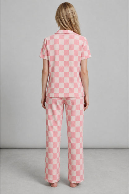 Kadın Kısa Kollu Rahat Pijama Takımı 4728