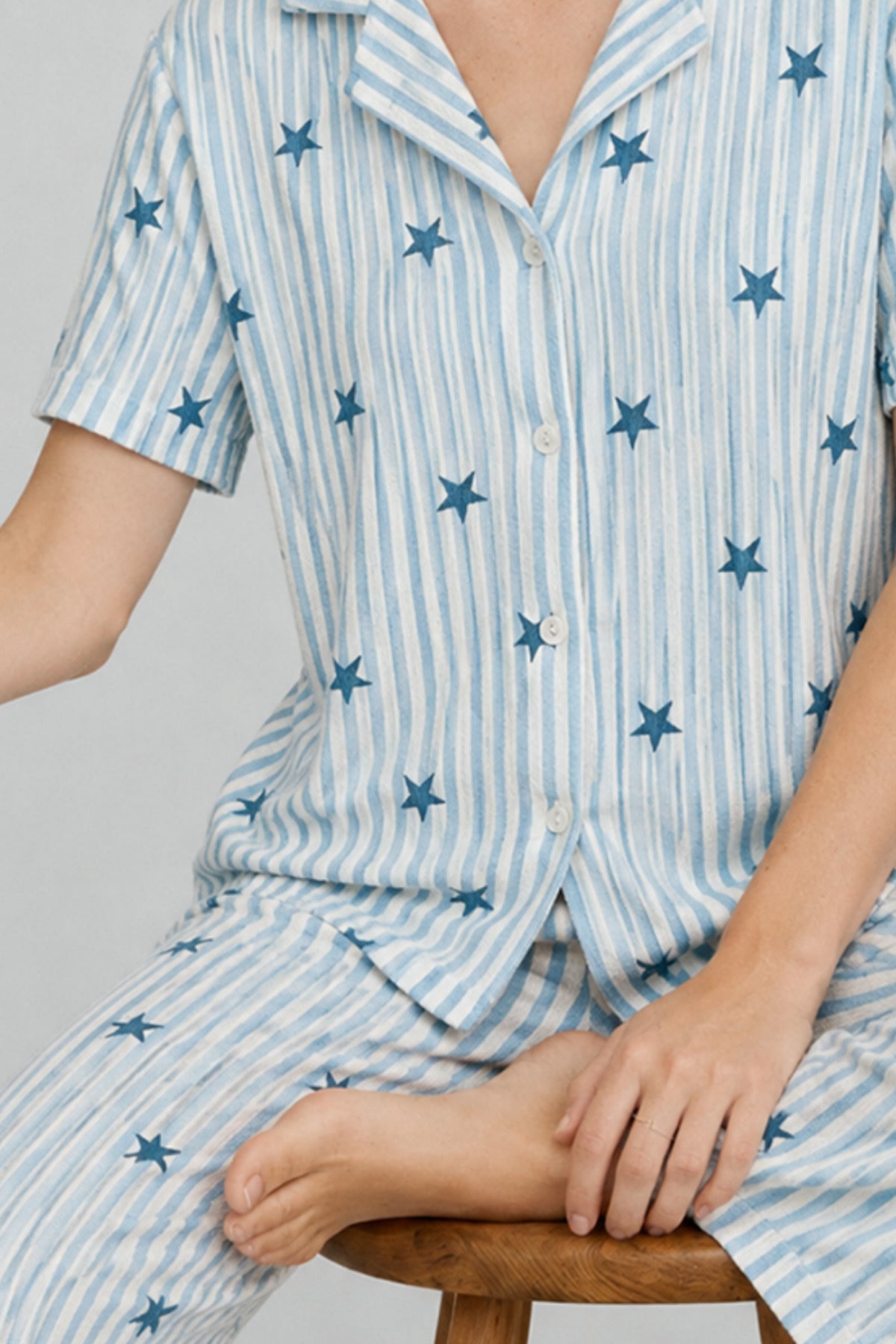 Kadın Kısa Kollu Rahat Pijama Takımı 4728