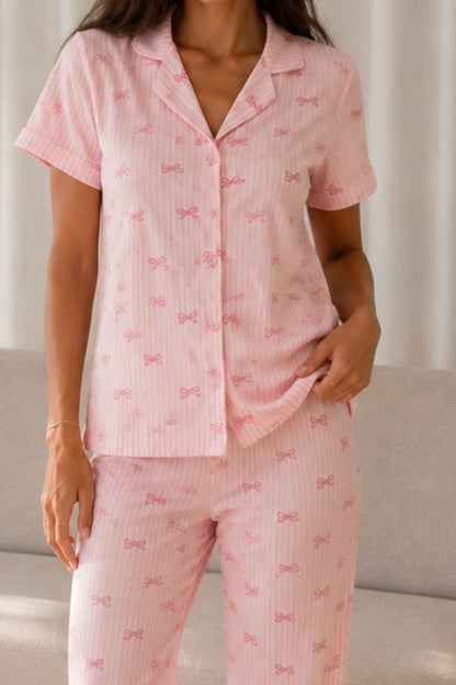 Kadın Loose Uzun Paça Pamuk Pijama Takımı
