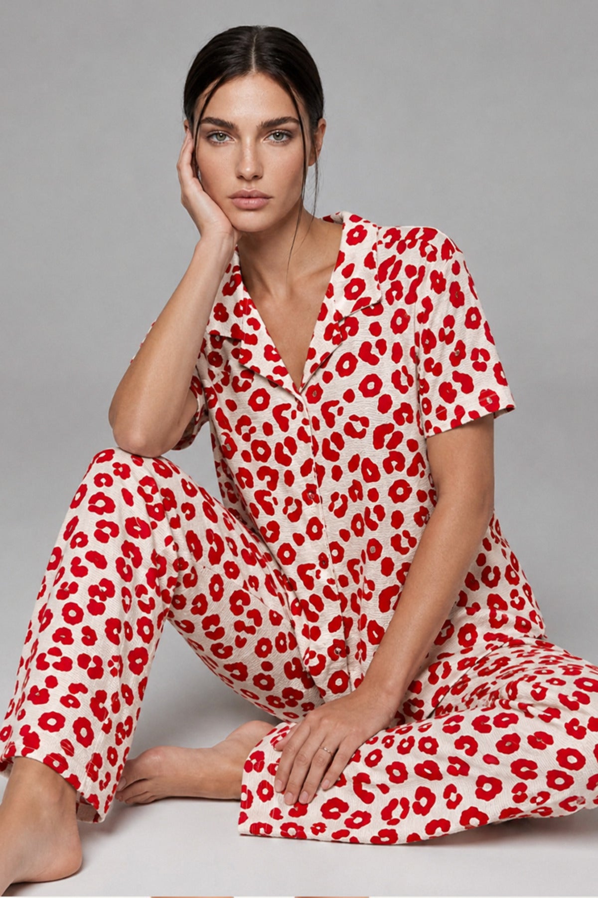 Kadın Kısa Kol Comfort Pijama Takımı 4725