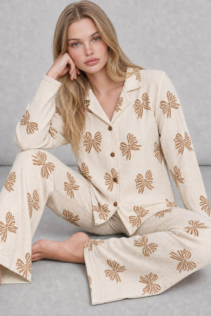 Kadın Uzun Kol Rahat Pijama Takımı 4761