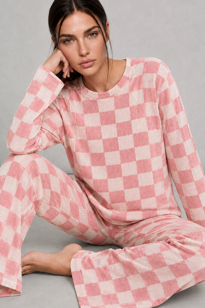 Kadın Çizgili Regular Fit Pijama Takımı 4691