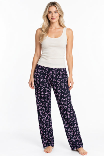 Kadın Çizgili Bluz Desenli Askılı Pijama Takımı