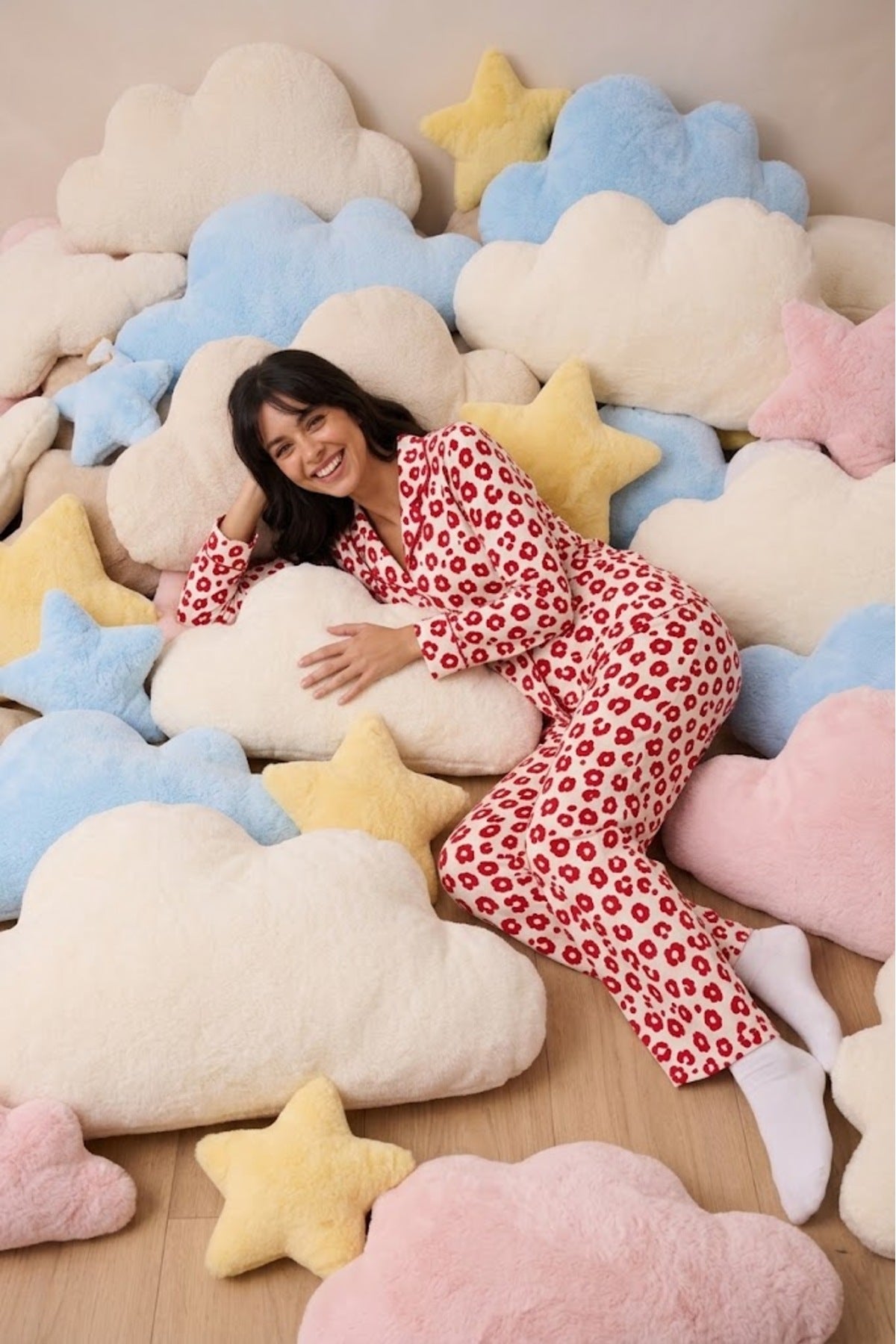 Kadın Uzun Kollu Düğmeli Alt Üst Uyku Pijama Takımı