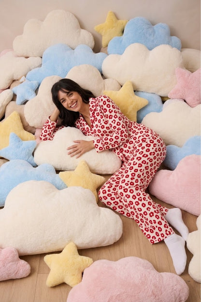 Kadın Uzun Kollu Düğmeli Alt Üst Uyku Pijama Takımı