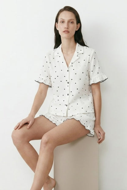 Kadın Relaxed Lastikli Pijama Takımı