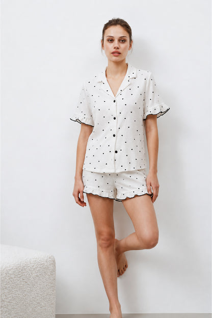 Kadın Premium Fırfırlı Pijama Takımı